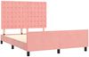 vidaXL Bettgestell mit Kopfteil Rosa 140x190 cm Samt 3126000 Bild 4