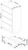 Home Collective Kommode 60 cm breit Holz Highboard Sideboard für Flur Schlafzimmer Wohnzimmer (Kommode Schlafzimmer Kommode mit Schubladen Holz Schrank), Kinderzimmer Organizer, 99 cm hoch mit 4 Schubladen graphit Bild 3