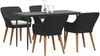 vidaXL Garten Essgruppe mit Kissen 5 pcs Schwarz Poly-Rattan 3261665 Bild 3