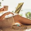 Relaxdays 2-tlg. Tablett Set aus Wasserhyazinthe Bild 3