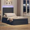 vidaXL LED-Speicherbett mit Matratze Dunkelgrau 120 x 200 cm Samt 3372598 Bild 5