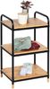 WENKO LOFT Badregal, Braun/Schwarz, mit 3 Etagen, Bambus Bild 2
