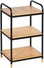 WENKO LOFT Badregal, Braun/Schwarz, mit 3 Etagen, Bambus Bild 1