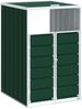 vidaXL Mülltonnenbox für 1 Tonne Grün 72x81x115 cm Stahl 4006171 Bild 2