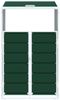 vidaXL Mülltonnenbox für 1 Tonne Grün 72x81x115 cm Stahl 4006171 Bild 5