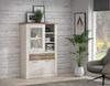 FORTE 'Duro' Highboardvitrine, Holzwerkstoff, Weiß/Beige/Braun, 109,8 x 160,3 x 41,3 cm Bild 2