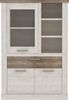 FORTE 'Duro' Highboardvitrine, Holzwerkstoff, Weiß/Beige/Braun, 109,8 x 160,3 x 41,3 cm Bild 5