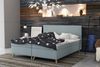 Boxspringbett Schlafzimmerbett Sileno 140x200cm in Stoff Sawana Grau Bild 1