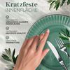 PURE LIVING INTERIOR DESIGN Geschirr-Set Pure Living Becher 6er 460ml »Ribbed«, Steingut, Grün, 6 Personen, Steingut, Mediterrane Handwerksoptik, Reaktive Glasur – jedes Stück einzigartig… Bild 2