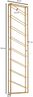 Weinregal Wand Metall 36 x 150 x 8 cm Groß für 8 Flaschen | Design Wandregal für die Küche | Flaschenregal Hängend Schmal Wandmontage Bild 3