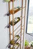 Weinregal Wand Metall 36 x 150 x 8 cm Groß für 8 Flaschen | Design Wandregal für die Küche | Flaschenregal Hängend Schmal Wandmontage Bild 4