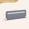 COSTWAY Bettschutzgitter (1 St), Bettgitter, mit Sicherheitsgurt, klappbar, 100x42cm Bild 2