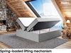 MEBLINI Boxspringbett LIONEL 140x200 cm mit Bettkasten - H4/Grau Webstoff Polsterbett - Doppelbett mit Topper & Taschenfederkern-Matratze Bild 3