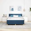 vidaXL Boxspringbett mit Kissen mit Kopfteil Blau 160 x 200 cm Stoff 3338859 Bild 3