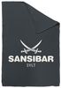 Sansibar 'Sylt' Wohndecke, 100 % hochwertiges Polyester anthrazit / offwhite, 150 x 200 cm Bild 2