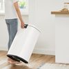 Mülleimer Abfalleimer Treteimer 50 Liter aus Stahl weiß Fußpedal BTL101W01 Bild 3