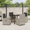vidaXL Garten Essgruppe 5 pcs Hellgrau Poly-Rattan 3380975 Bild 4