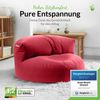 Green Bean® Sitzsack Sofa mit Füllmaterial - Lounge im Sitzsack-Design 90x50cm mit ergonomischer Rückenlehne & waschbarem Bezug - Indoor und Outdoor geeignet in Rot Bild 2