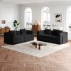 Schlafsofa mit Ablagefach & Stahlrahmen, wandelbarer Einzelsitz Sofa Bett mit rutschfester Unterlage,4-Sitzer,Schwarz Bild 3