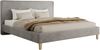 Design Polsterbett LUMARO CLASSIC 160 x 200 cm mit Lattenrost & 12cm hohen Füßen, Doppelbett mit Kopfteil, Konfigurierbar - Hellgrau Velvet Bild 4