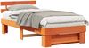 vidaXL Bettrahmen Wachsbraun 100 x 200 cm Massives Kiefernholz 872499 Bild 2
