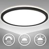 B.K.Licht Deckenleuchte LED Deckenleuchte schwarz Backlight-Effekt 18W 2.400lm, LED fest integriert, Kaltweiß, ultraflaches LED Paneel schwarz 4000K 293x28 mm Bild 4