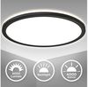 B.K.Licht Deckenleuchte LED Deckenleuchte schwarz Backlight-Effekt 18W 2.400lm, LED fest integriert, Kaltweiß, ultraflaches LED Paneel schwarz 4000K 293x28 mm Bild 5