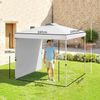 Faltbares Gartenzelt 2,5x2,5 m, höhenverstellbar, UV-Schutz, 1 Seitenwand und Ballastsäcke, weiß Bild 5