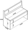 VCM Essgruppe Esal 918351 Anthrazit / Honig-Eiche H. 80 x B. 110 x T. 42 cm Bild 2