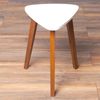 Beistelltisch TRIANGLE braun/weiß Telefontisch Sofatisch Nachttisch Holz 52cm Bild 3