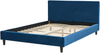 Bett mit Lattenrost FITOU 140 x 200 cm Samtstoff Dunkelblau Bild 5