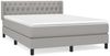 vidaXL Boxspringbett mit Matratze Hellgrau 140x200 cm Stoff 3129953 Bild 2