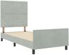 vidaXL Boxspringbett mit Kopfteil Hellgrau 100 x 200 cm Samt 3344855 Bild 5