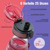 Sahara Sailor Trinkflasche BPA-frei Tritan 750ML Auslaufsicher Yoga Camping Gym Bild 4