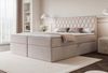 Selsey 'Carenzo' Boxspringbett mit Bonellmatratze, Topper, Velours, greige, 160x200 cm Bild 2