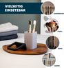 bremermann Bad-Accessoires Set SAVONA 4tlg. bestehend aus 1x Seifenspender, 1x Becher, 1x WC-Garnitur, 1x Kosmetikeimer aus Kunststoff in Taupe Bild 5