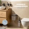 bremermann Bad-Accessoires Set SAVONA 4tlg. bestehend aus 1x Seifenspender, 1x Becher, 1x WC-Garnitur, 1x Kosmetikeimer aus Kunststoff in Taupe Bild 2
