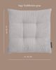 MAGMA Stuhlkissen Sitzkissen INGA - ca. 35 x 35 x 5 cm Cordstoff 4er Set grau Bild 2