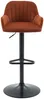 Vente-unique - Barhocker 2er-Set - Samt & schwarzes Metall - Höhenverstellbar - Terracotta - ELEANA Bild 3