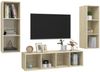 vidaXL 3-tlg. TV-Schrank-Set Sonoma-Eiche Spanplatte [3079748] Bild 3