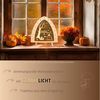 Weigla LED Dekolicht Herbst, Tischleuchte aus Holz, NATUR-BRAUN, Made in Germany, LED wechselbar, Erzgebirge garantiert, Herbstdeko innen, Tischlampe Bild 3