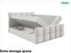 MEBLINI Boxspringbett VALENTO 200x200 cm mit Bettkasten – H3/Grau Boucle Polsterbett - Doppelbett mit Topper & Bonellfederkern-Matratze Bild 3