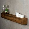 Levandeo® Wandregal, levandeo Wandregal Holz Massiv 80x10cm Nussbaum Farbig Wandboard Bild 2