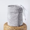 Loolay Bettnestchen GRAU WEIß Baumwolle BETTUMRANDUNG Babybett 420, 360, 210, 180 x 30cm, (Babyausstattung Babynest Kopfschutz Kantenschutz Baby, 100% Baumwolle Babybett Bettschutzgitter Umrandung), LOOLAY® - 100% Europäische Stoffe und Kleinserien-Nähen! Bild 4