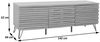 TV-Rack HWC-M49, Lowboard TV-Schrank, 3D-Design Staufächer, MDF Metall 52x142x44cm ~ natur Bild 3