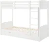 Vente-unique - LIMODARA Bett Holz, Platte Weiß - B 101,5 cm x H 162,5 cm x L 208 cm Bild 2