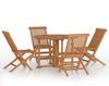 vidaXL 5-tlg. Garten-Essgruppe Klappbar Massivholz Teak 3096571 Bild 2