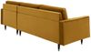 Ecksofa 260cm Ottomane beidseitig COMFORT senfgelb Samt Federkern Design Elegant Lounge Bild 5