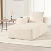 Einzelsitzsofa aus Cord 158x93x61 cm mit Seitenfächern & Becherhaltern, beige Bild 2