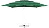 vidaXL Sonnenschirm mit Aluminium-Mast 4-lagig Grün 250x250 cm 313821 Bild 3
